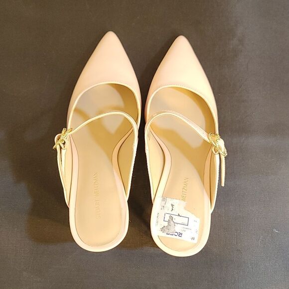 BRAND NEW STUART WEITZMAN CRYSTAL BUCKLE 75 PATENT MULE - Picture 6 of 15